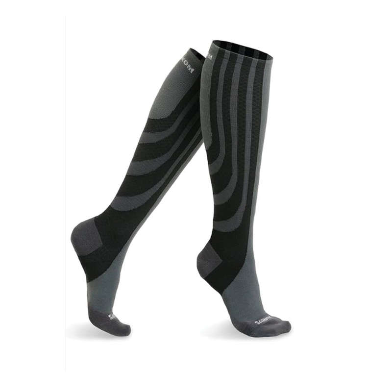 Sankom Patent Light Socks- Black & Grey