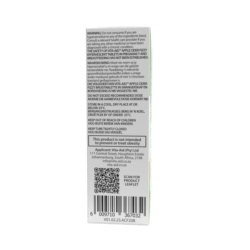 Vita-Aid Apple Cider Vinegar Fizzy 20s