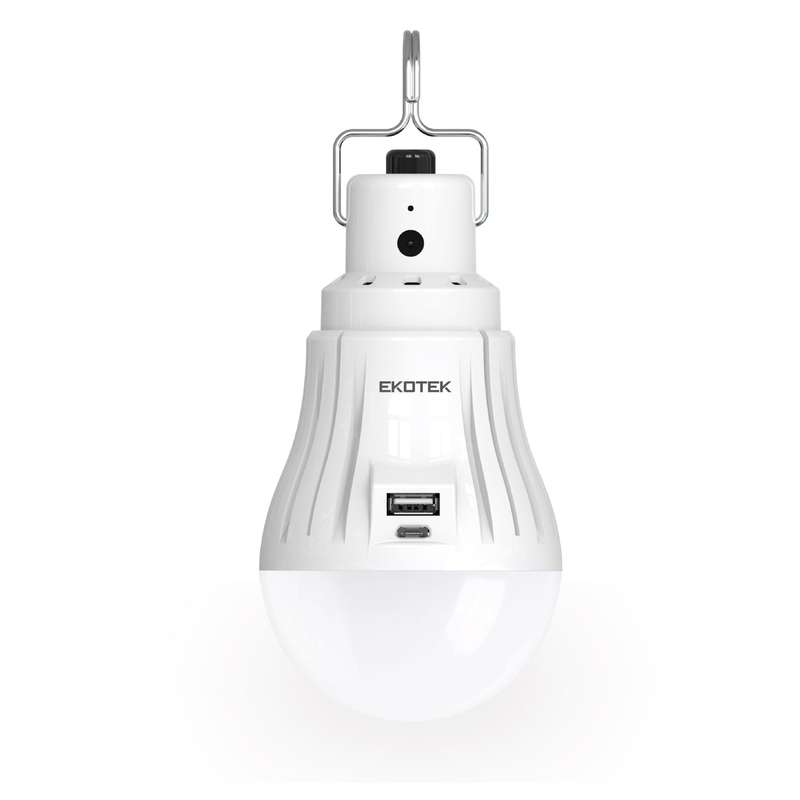 EKOTEK ONE PLUS Rechargeable DC Light Bulb With Solar Panel