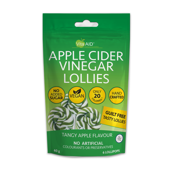 Vita-Aid Apple Cider Vinegar Lollies - 2 PACK BUNDLE