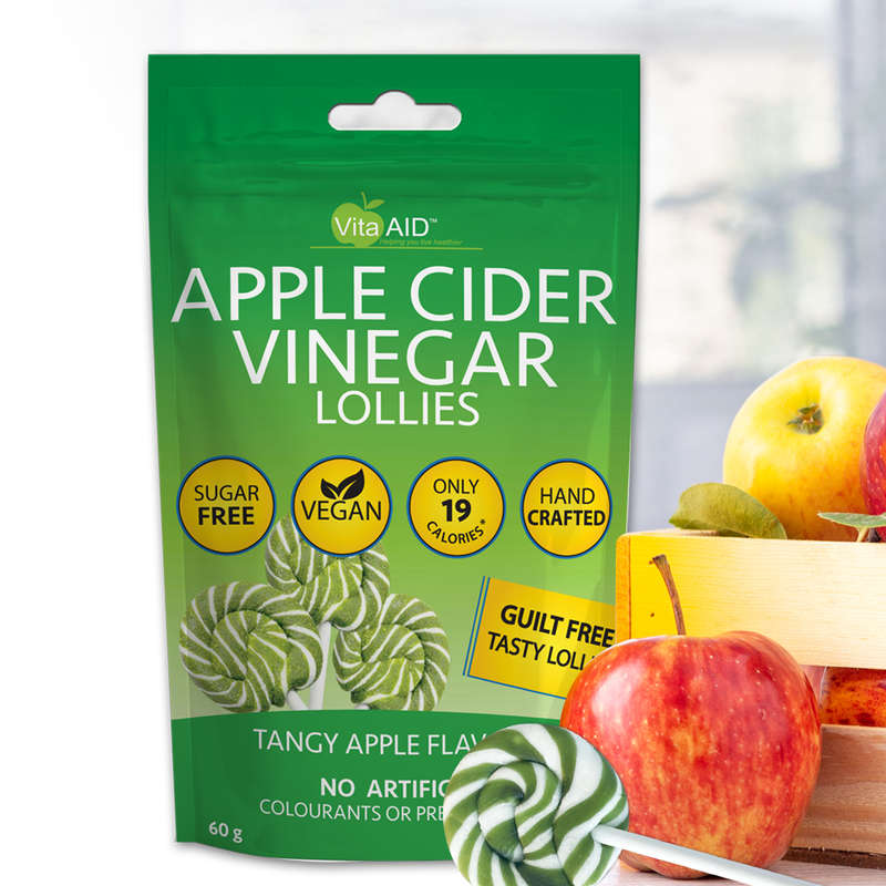 Vita-Aid Apple Cider Vinegar Lollies - 2 PACK BUNDLE