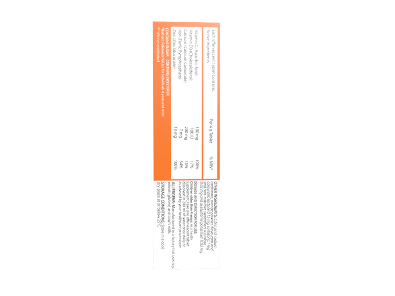 Vita Kids Immune Support Effervescent Tablets 20s Orange
