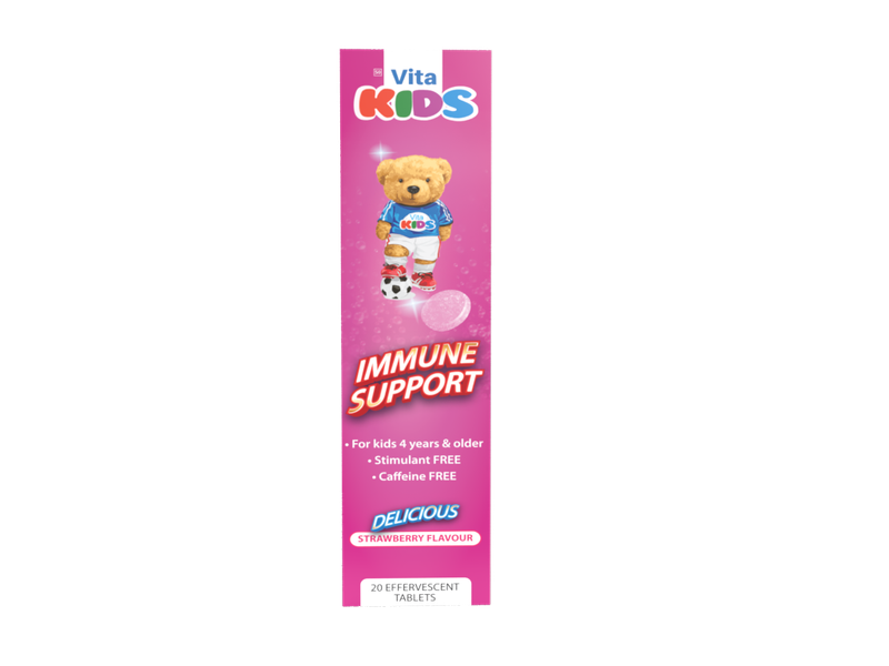 Vita Kids Immune Support Effervescent Tablets 20s Strawberry