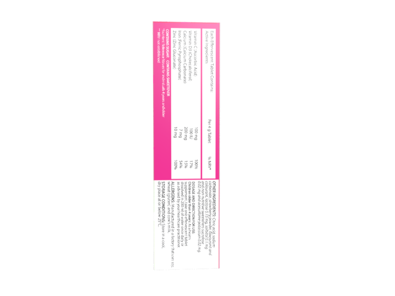 Vita Kids Immune Support Effervescent Tablets 20s Strawberry