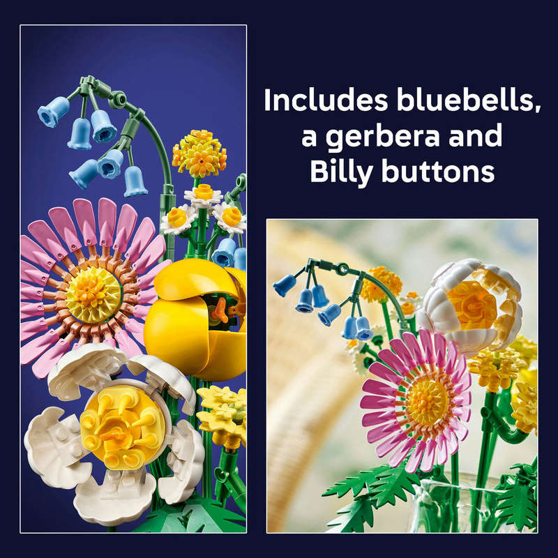 LEGO® Botanicals Petite Sunny Bouquet Flower Decor Set for Kids 10347