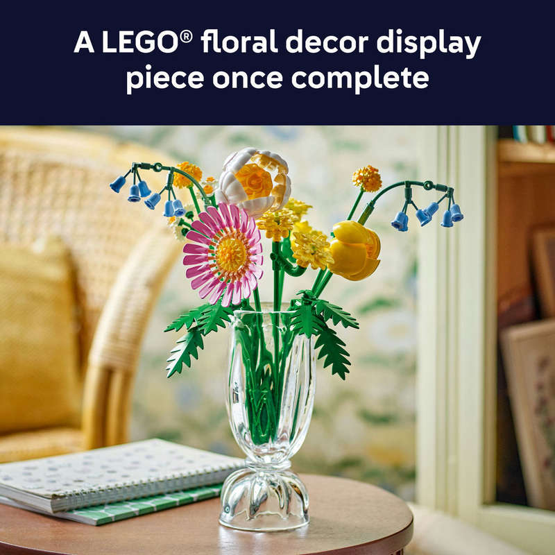 LEGO® Botanicals Petite Sunny Bouquet Flower Decor Set for Kids 10347