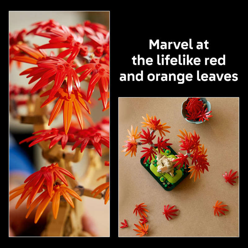 LEGO® Botanicals Japanese Red Maple Bonsai Tree Plant Decor 10348