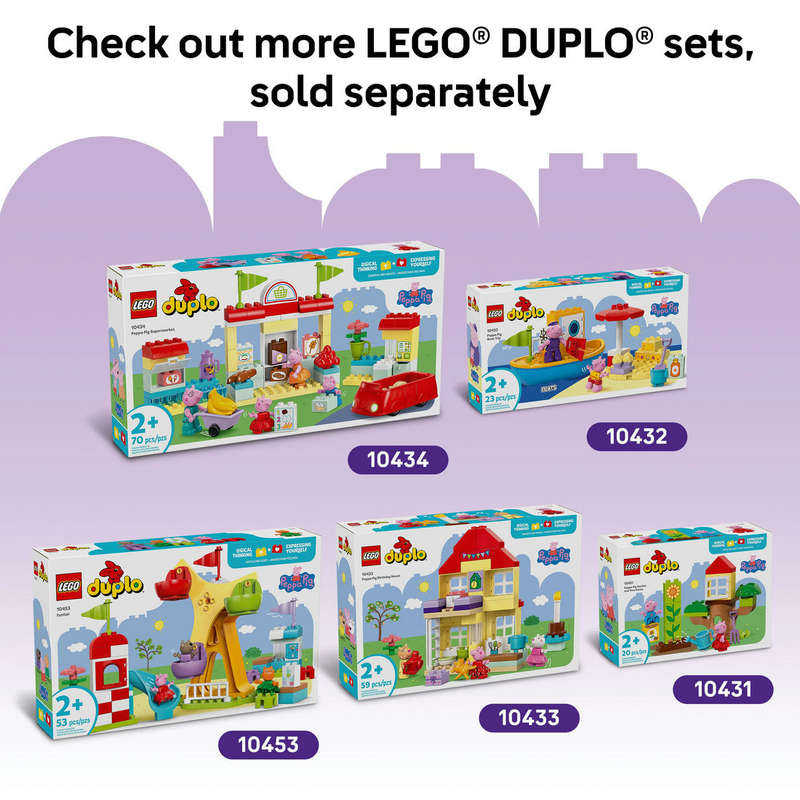 LEGO® DUPLO® Peppa Pig Camping Trip Building Playset with Canoe Toy 10452