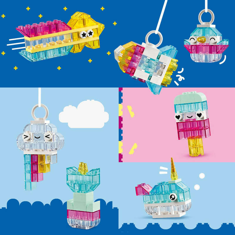 LEGO® Classic Magical Transparent Box, Colorful Building Bricks Toy 11040