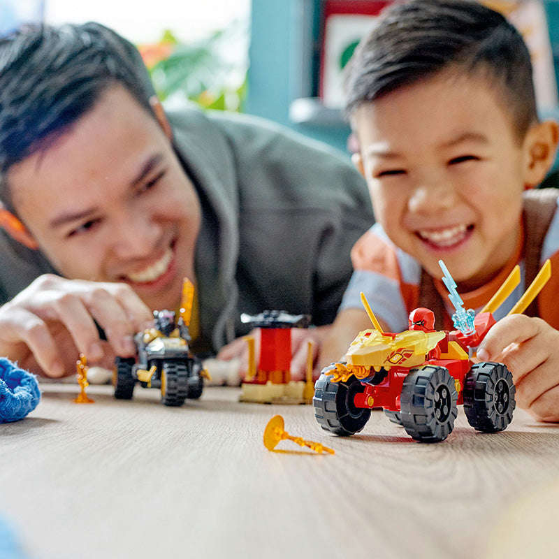 LEGO® NINJAGO® Kai and Rass Car and Bike Battle Building Toy Set 71789