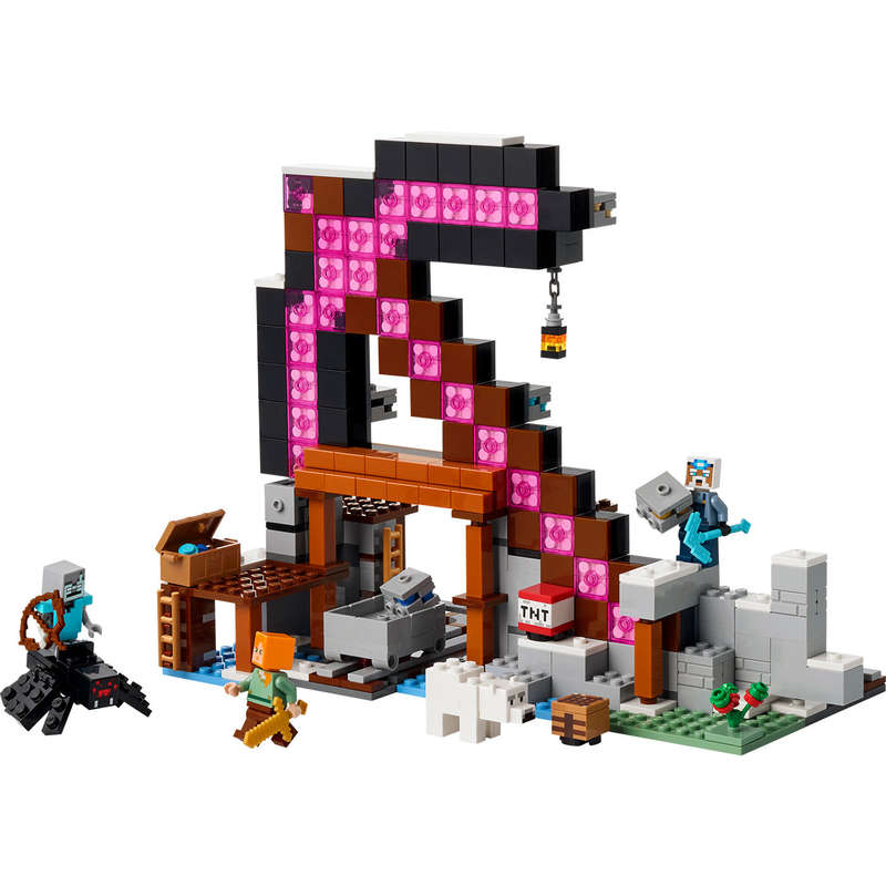 LEGO® Minecraft® The Pickaxe Mine Gamer-Room Decor and Axe Toy 21277