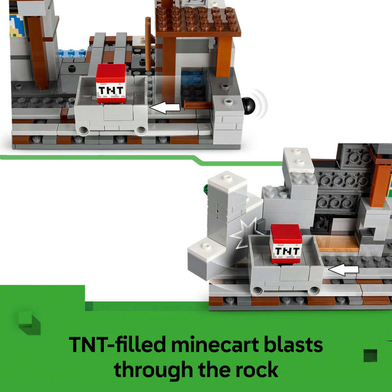 LEGO® Minecraft® The Pickaxe Mine Gamer-Room Decor and Axe Toy 21277