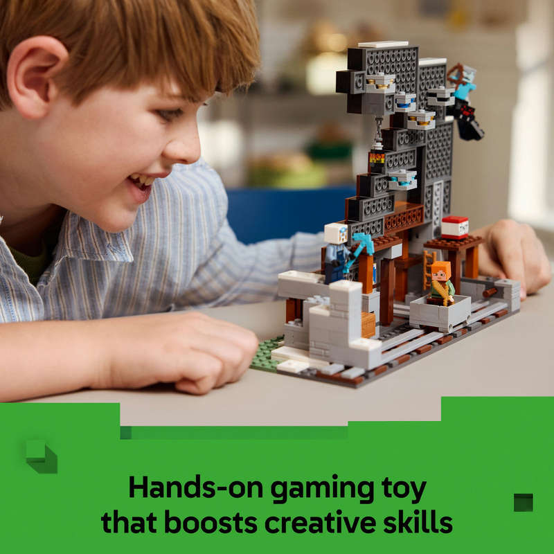 LEGO® Minecraft® The Pickaxe Mine Gamer-Room Decor and Axe Toy 21277