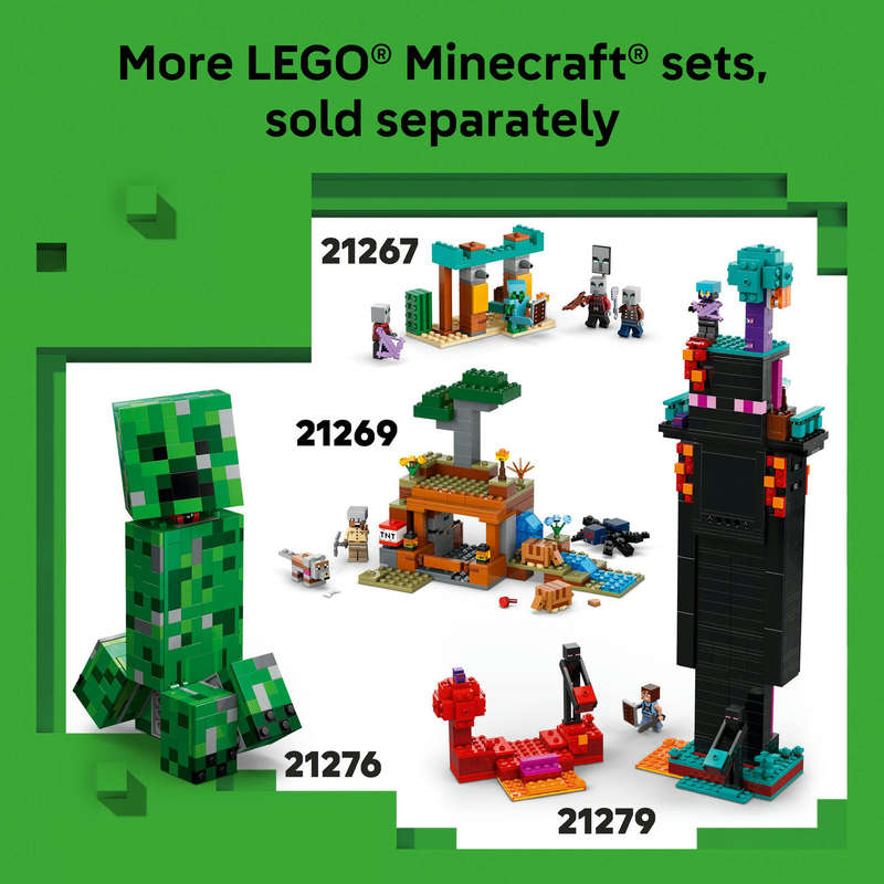 LEGO® Minecraft® The Pillager Outpost and Ravager Gamer Building Toy Gift 21278
