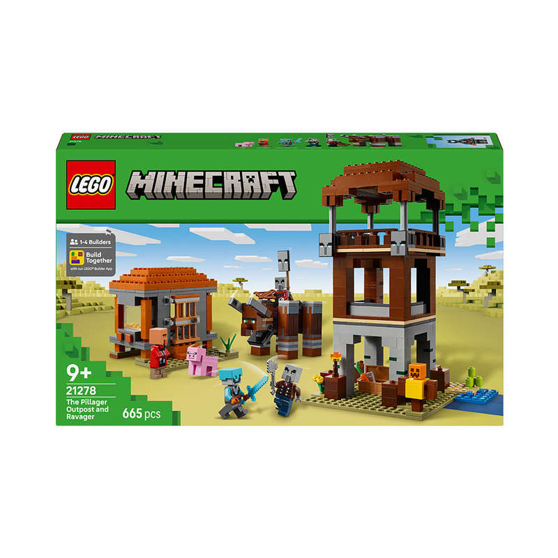LEGO® Minecraft® The Pillager Outpost and Ravager Gamer Building Toy Gift 21278