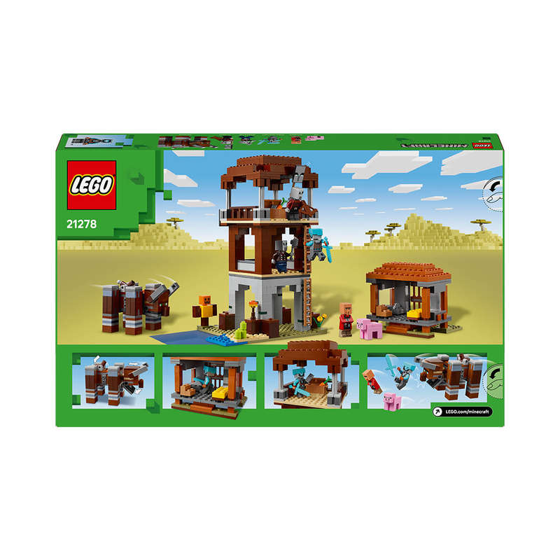 LEGO® Minecraft® The Pillager Outpost and Ravager Gamer Building Toy Gift 21278