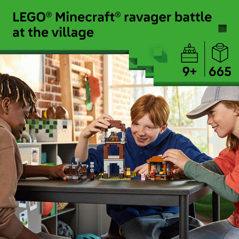 LEGO® Minecraft® The Pillager Outpost and Ravager Gamer Building Toy Gift 21278