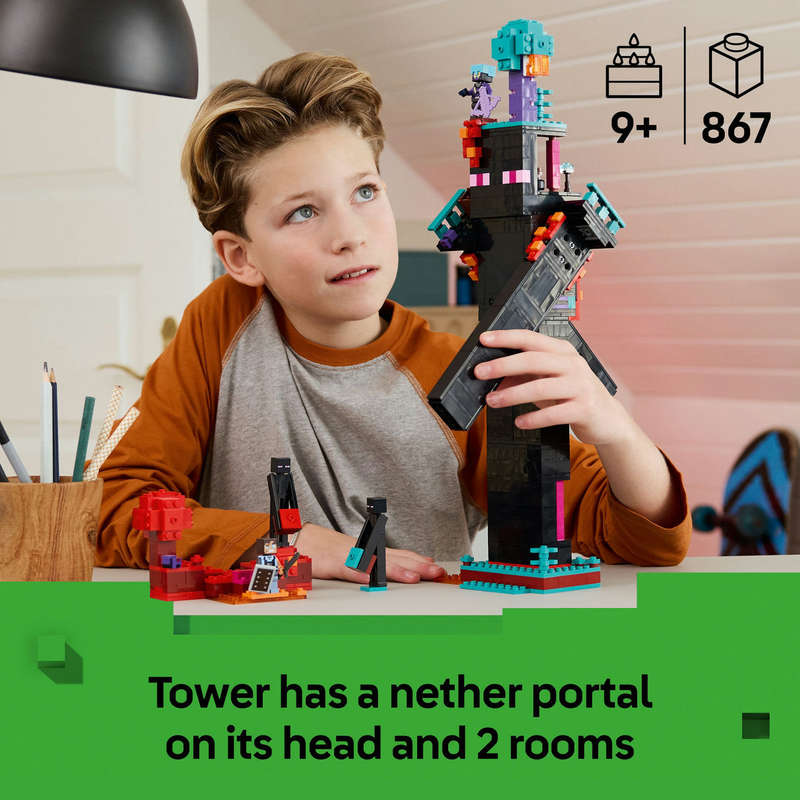 LEGO® Minecraft® The Enderman Tower Toy for Kids, Gamer Gift 21279