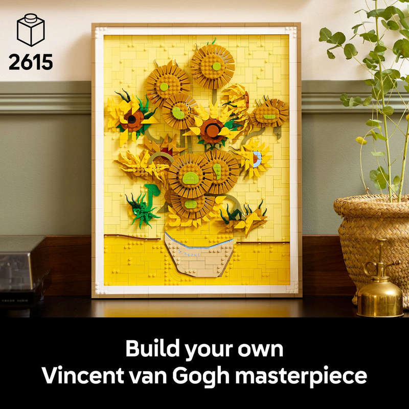 LEGO® Art Vincent van Gogh  Sunflowers Wall Artwork Building Set 31215