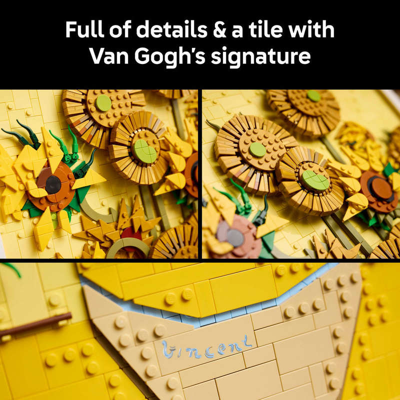 LEGO® Art Vincent van Gogh  Sunflowers Wall Artwork Building Set 31215
