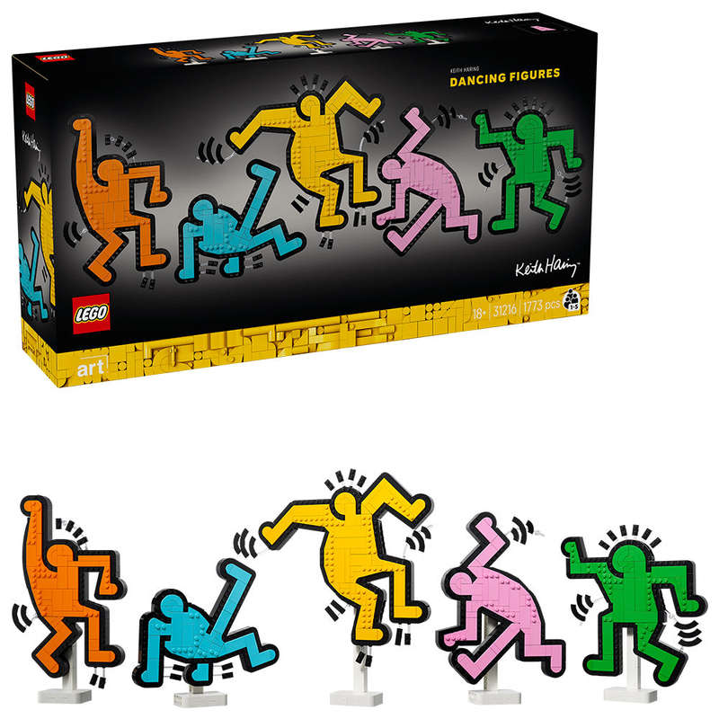 LEGO Art Keith Haring  Dancing Figures Living Room Decor Set 31216