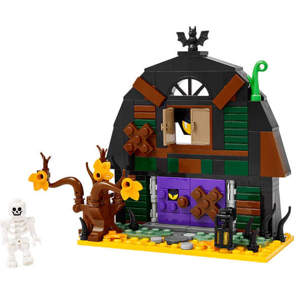 LEGO® Halloween Barn Building Toy with Skeleton Minifigure 40721