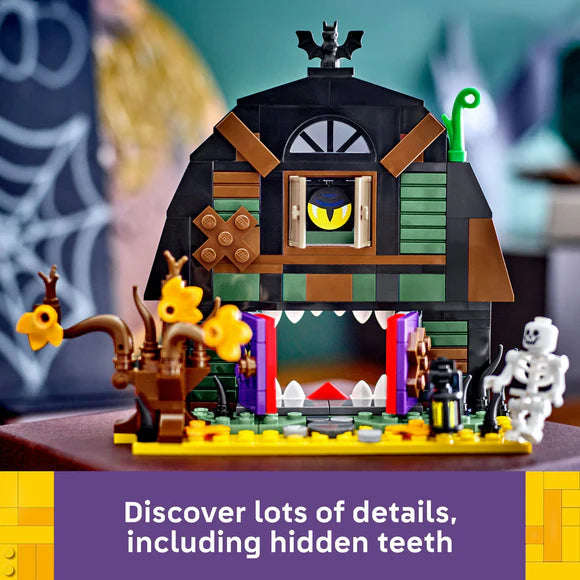 LEGO® Halloween Barn Building Toy with Skeleton Minifigure 40721