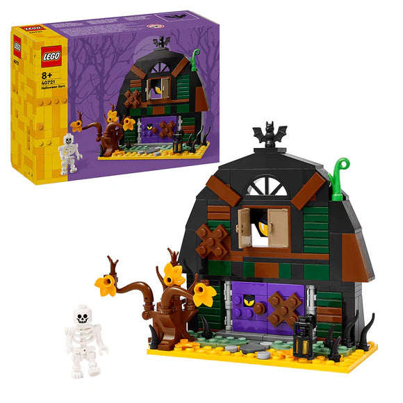 LEGO® Halloween Barn Building Toy with Skeleton Minifigure 40721