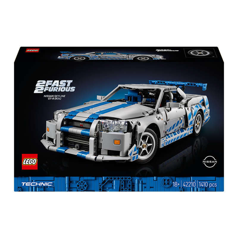 LEGO® Technic 2 Fast 2 Furious Nissan Skyline GT-R (R34) Car Model Kit 42210