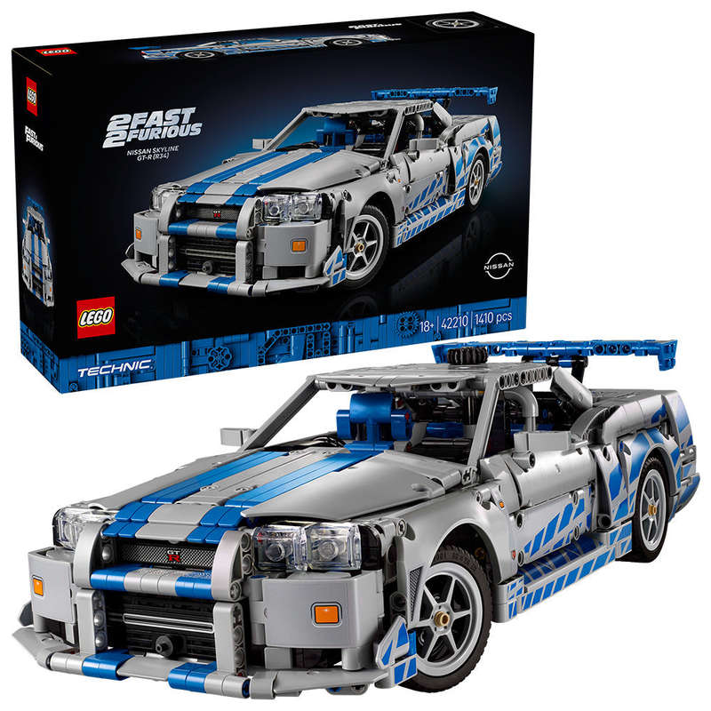 LEGO® Technic 2 Fast 2 Furious Nissan Skyline GT-R (R34) Car Model Kit 42210