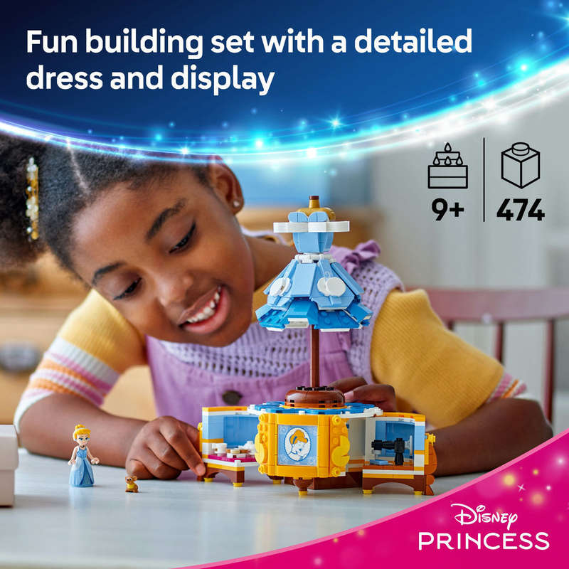 LEGO® ǀ Disney Princess Cinderellas Dress Building Kit with Character 43266