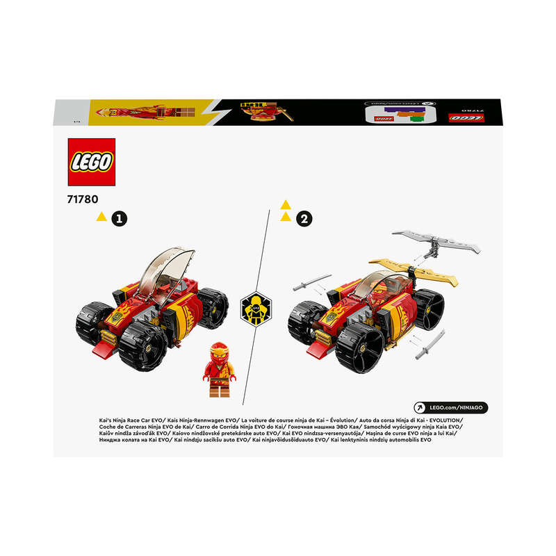 LEGO® NINJAGO® Kais Ninja Race Car EVO Building Toy Set 71780