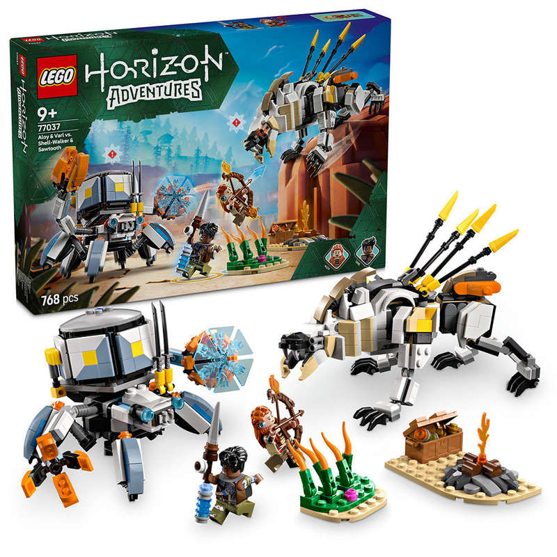 LEGO® Horizon Adventures Aloy & Varl vs. Shell-Walker & Sawtooth Toy 77037
