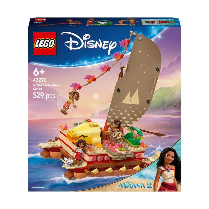 LEGO® ǀ Disney Princess Moanas Adventure Canoe Fantasy Toy Model Kit 43270