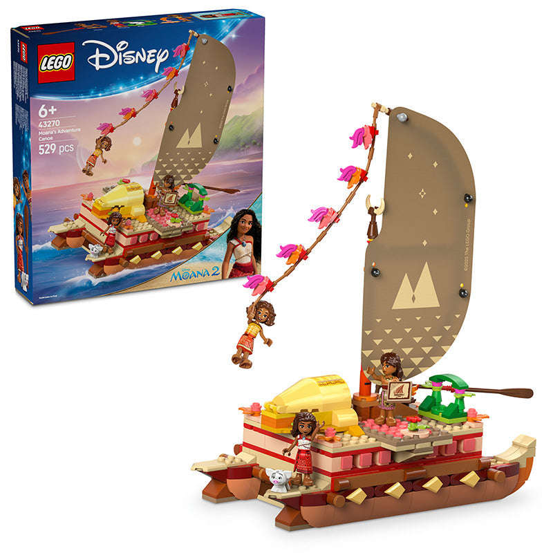 LEGO® ǀ Disney Princess Moanas Adventure Canoe Fantasy Toy Model Kit 43270