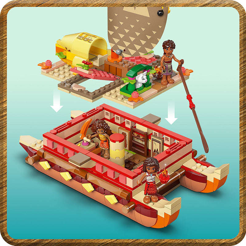 LEGO® ǀ Disney Princess Moanas Adventure Canoe Fantasy Toy Model Kit 43270