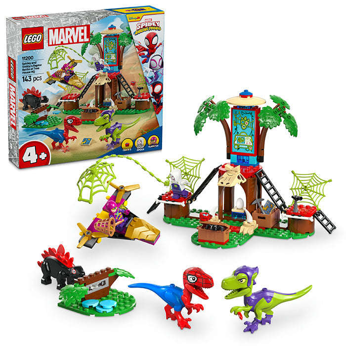 LEGO® Marvel Spidey And His Amazing Friends Spidey and Gobbys Raptor Battle at Tree House HQ ...