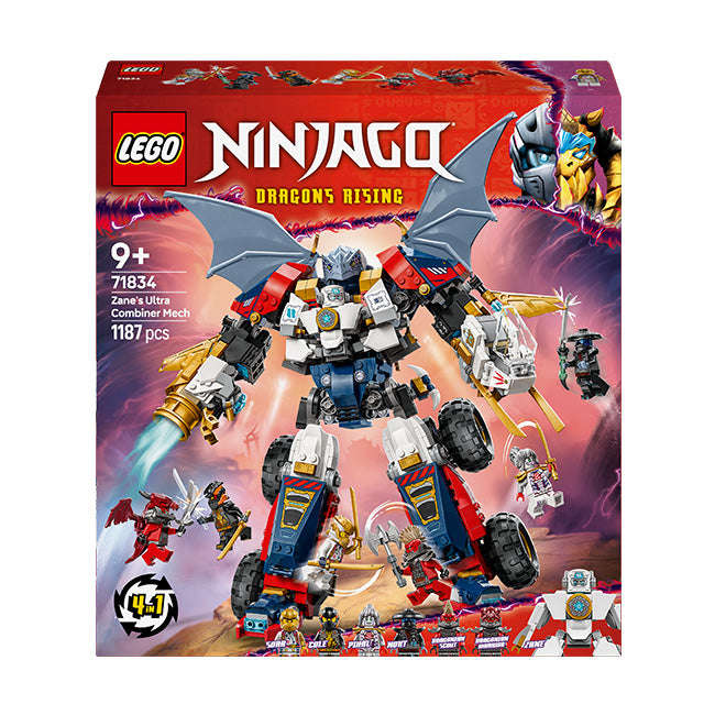 LEGO® NINJAGO® 4in1 Zanes Ultra Combiner Mech Ninja Toy 71834