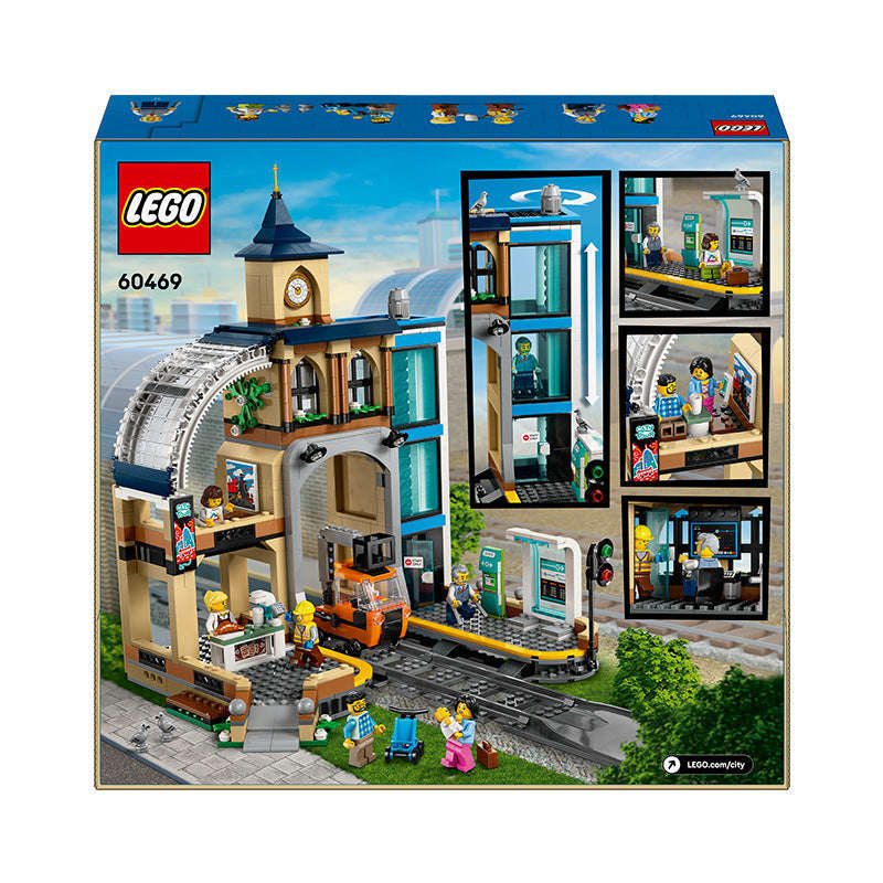 LEGO® City Central Train Station Set for Fans of Construction Toys 60469