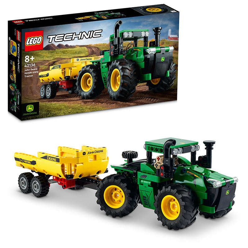 LEGO® Technic John Deere 9620R 4WD Tractor Model Building Kit 42136