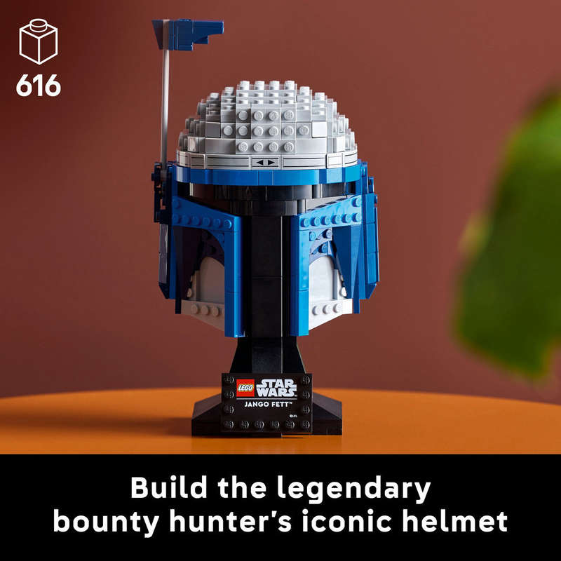 LEGO® Star Wars Jango Fett Helmet, Buildable Model Kit for Adults 75408