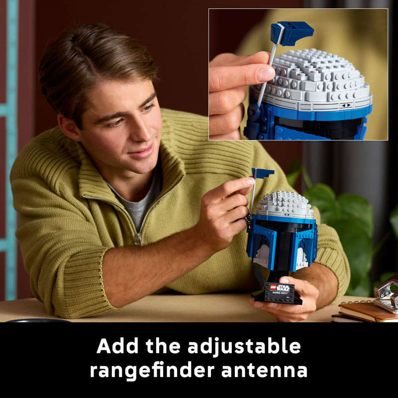 LEGO® Star Wars Jango Fett Helmet, Buildable Model Kit for Adults 75408