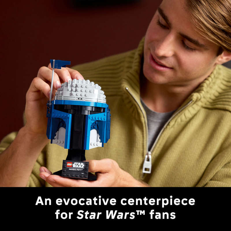 LEGO® Star Wars Jango Fett Helmet, Buildable Model Kit for Adults 75408