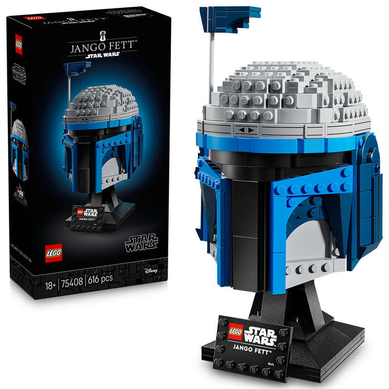 LEGO® Star Wars Jango Fett Helmet, Buildable Model Kit for Adults 75408