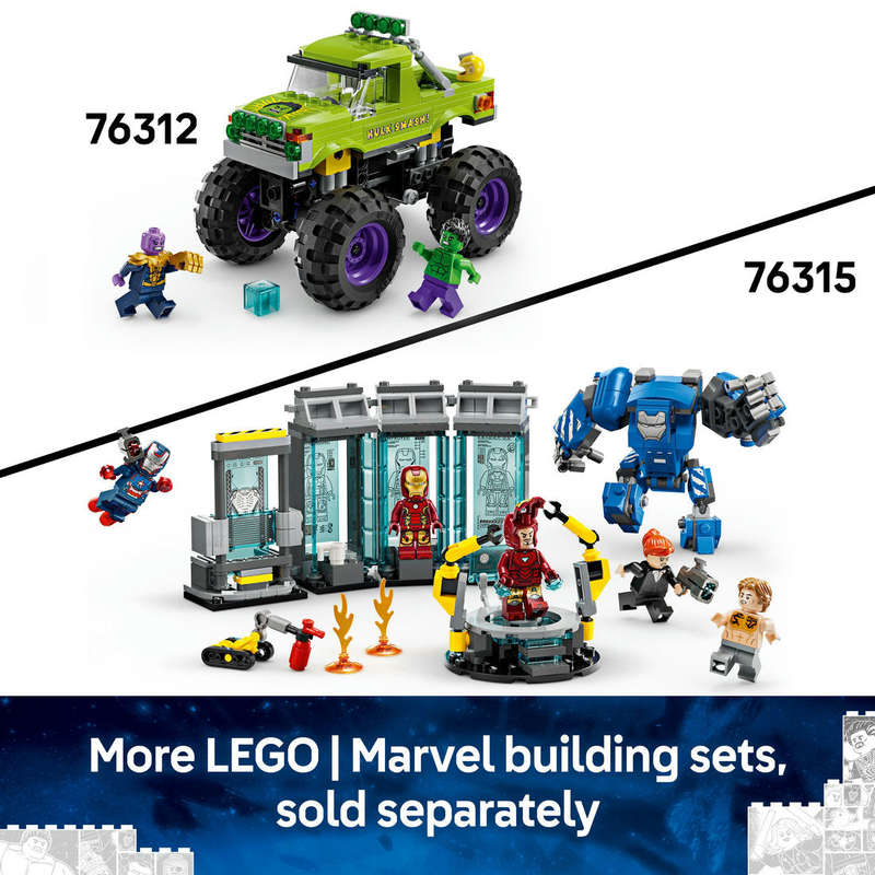 LEGO® ǀ Marvel The Hulk Truck vs. Thanos Super Hero Building Toy Vehicle 76312