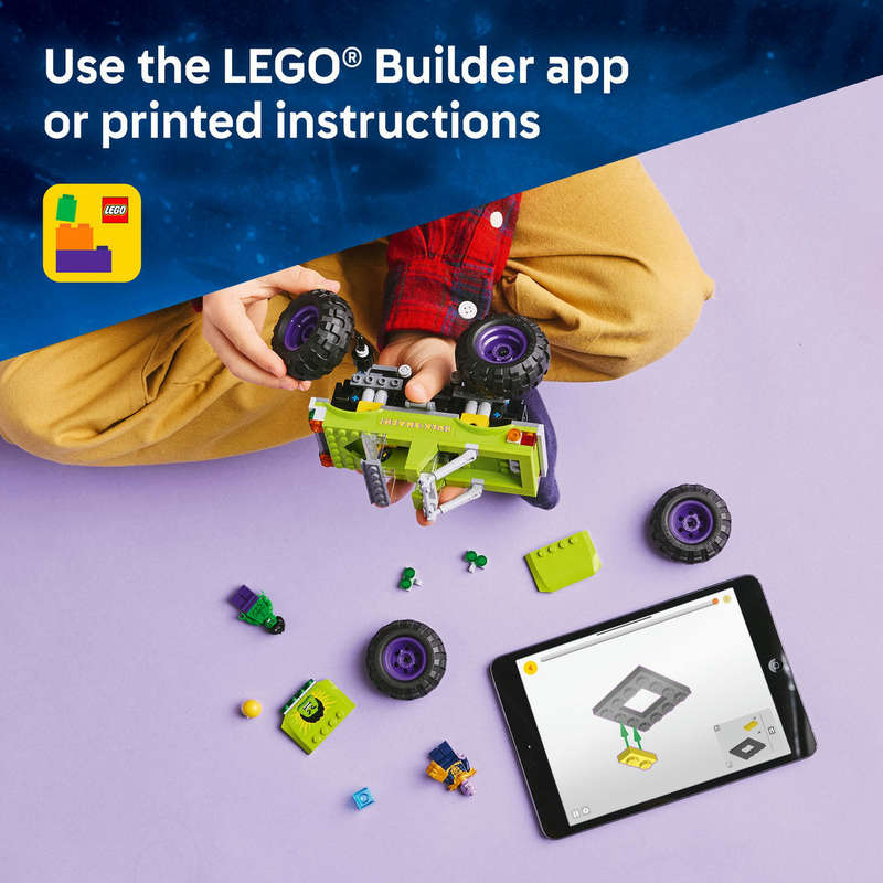 LEGO® ǀ Marvel The Hulk Truck vs. Thanos Super Hero Building Toy Vehicle 76312