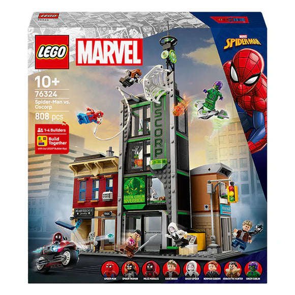 LEGO® ǀ Marvel Spider-Man vs. Oscorp, Kids Super Hero Building Kit 76324