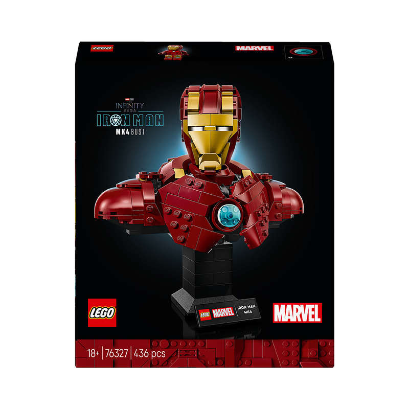 LEGO® ǀ Marvel Iron Man MK4 Bust, Buildable Model for Adults with Minifigure 76327