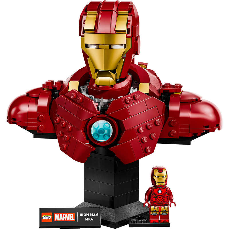 LEGO® ǀ Marvel Iron Man MK4 Bust, Buildable Model for Adults with Minifigure 76327
