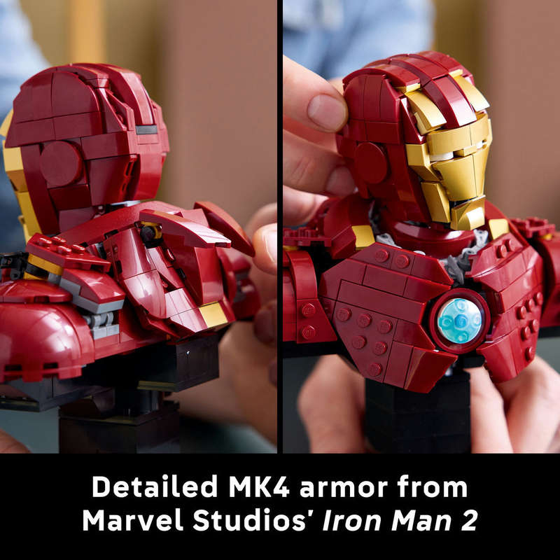 LEGO® ǀ Marvel Iron Man MK4 Bust, Buildable Model for Adults with Minifigure 76327